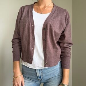 Women's Purple Cardigan Sweater